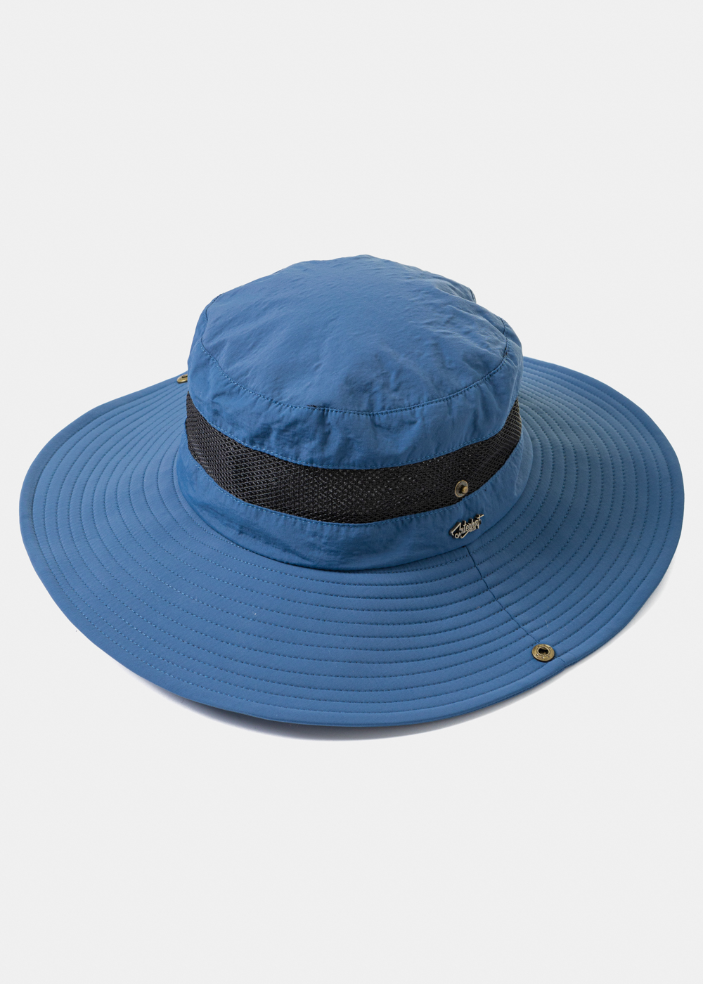Blue Active Bucket Hat w/ See-through Detail